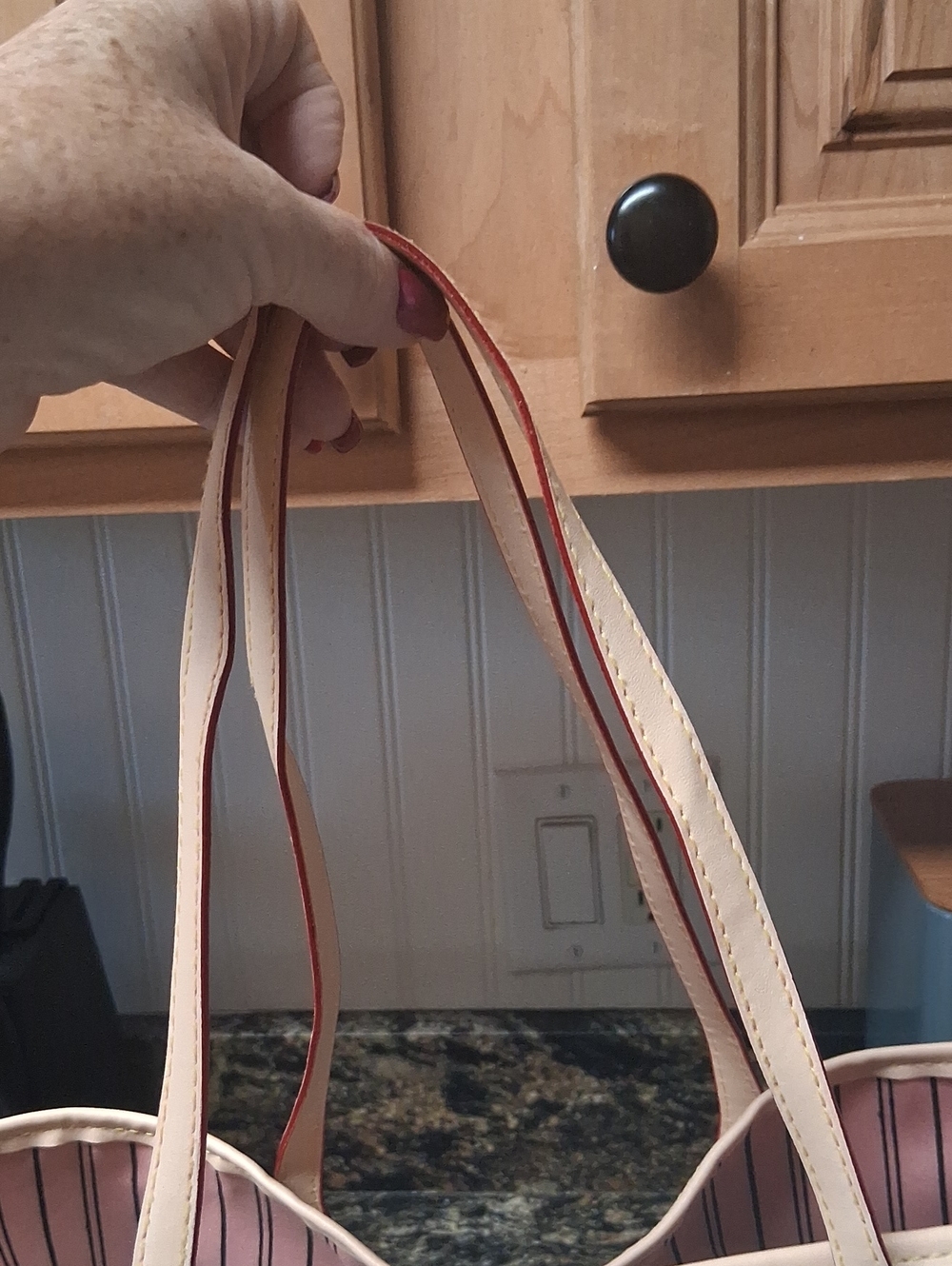 Source Unknown Cream Checkered Tote Bag Nwot. FIRM PRICE - Picture 16 of 16